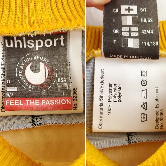 Uhlsport Soccer Goalie Jersey Goalkeeper Shirt Padded Feel Passion Men's Large - Picture 2 of 10